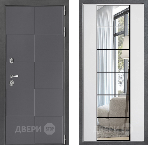 Дверь Дверной континент ДК-3/606 ФЛЗ-2 Зеркало Белый софт в Дзержинском