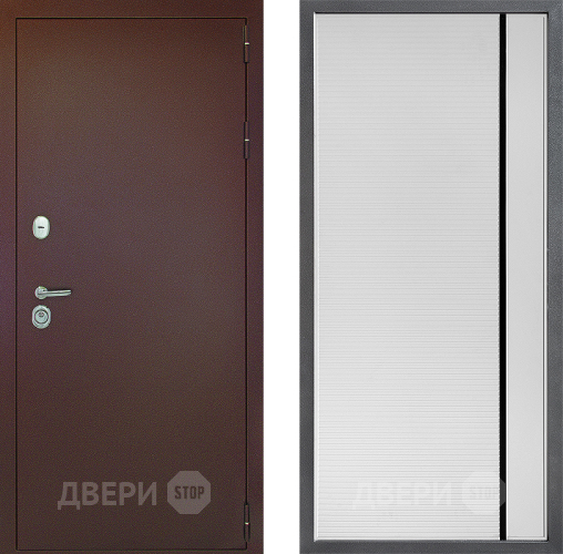 Входная металлическая Дверь Дверной континент Рубикон Медь Дизайн ФЛ-757 Черное Стекло Софт милк в Дзержинском