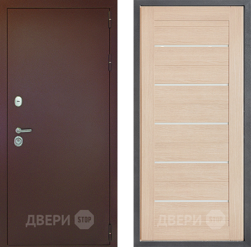 Входная металлическая Дверь Дверной континент Рубикон Медь Дизайн ФЛ-46 Капучино в Дзержинском