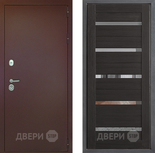 Входная металлическая Дверь Дверной континент Рубикон Медь Дизайн ФЛ-47 Венге в Дзержинском