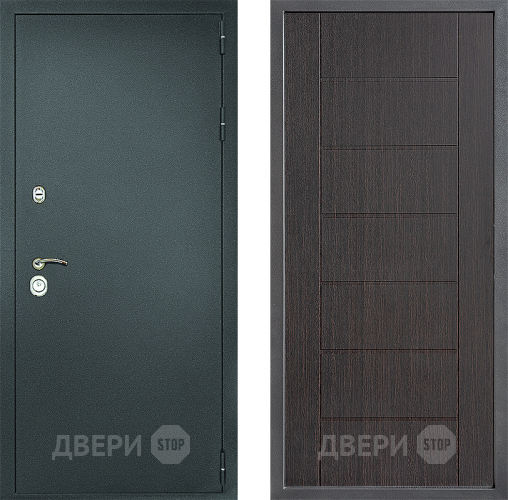 Входная металлическая Дверь Дверной континент Рубикон Серебро Дизайн ФЛ-Лайн Венге в Дзержинском