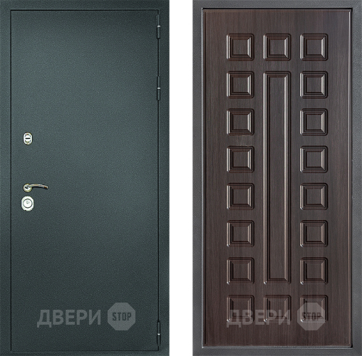 Входная металлическая Дверь Дверной континент Рубикон Серебро Дизайн ФЛ-183 Венге в Дзержинском