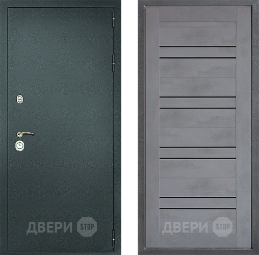 Дверь Дверной континент Рубикон Серебро Дизайн ФЛ-49 Бетон серый в Дзержинском