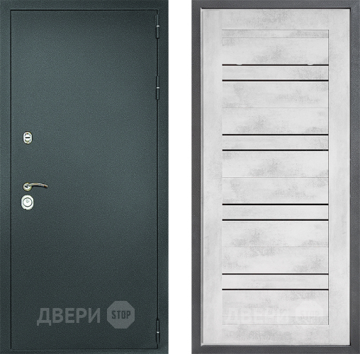 Дверь Дверной континент Рубикон Серебро Дизайн ФЛ-49 Бетон снежный в Дзержинском