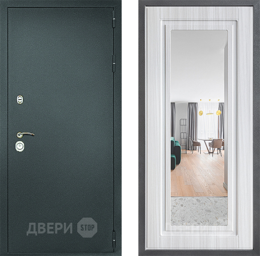 Дверь Дверной континент Рубикон Серебро Дизайн ФЛЗ Зеркало Сандал белый в Дзержинском