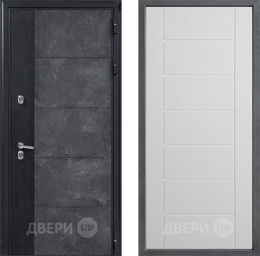 Дверь Дверной континент ДК-15 Бетон ТЕРМО ФЛ-Лайн Белое дерево в Дзержинском