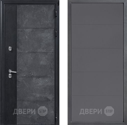 Входная металлическая Дверь Дверной континент ДК-15 Бетон ТЕРМО ФЛ-649 Графит софт в Дзержинском