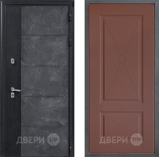 Дверь Дверной континент ДК-15 Бетон ТЕРМО ФЛ-617 Ясень шоколадный в Дзержинском