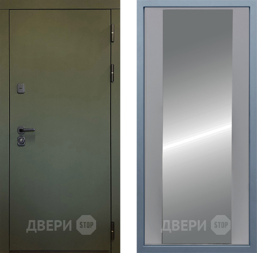 Входная металлическая Дверь Дива МД-61 Д-15 Зеркало Силк Маус в Дзержинском