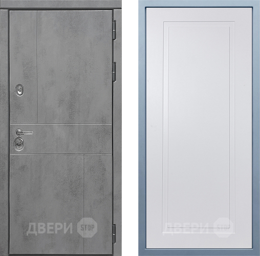 Входная металлическая Дверь Дива МД-48 Н-10 Белый в Дзержинском