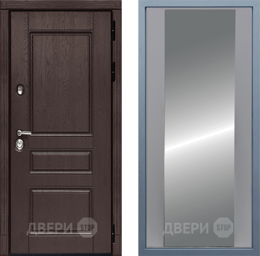 Входная металлическая Дверь Дива МД-90 Д-15 Зеркало Силк Маус в Дзержинском