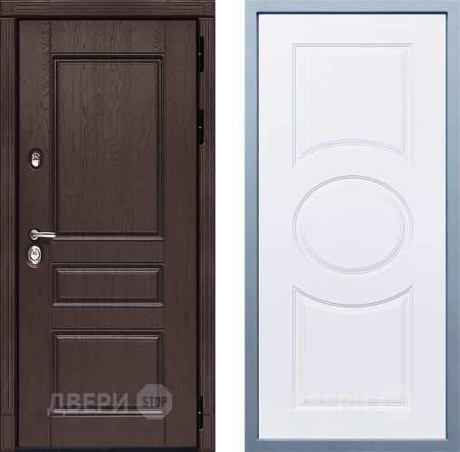 Входная металлическая Дверь Дива МД-90 Д-8 Белый в Дзержинском