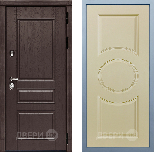 Входная металлическая Дверь Дива МД-90 Д-8 Шампань в Дзержинском