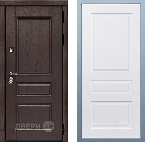 Входная металлическая Дверь Дива МД-90 Д-13 Белый в Дзержинском