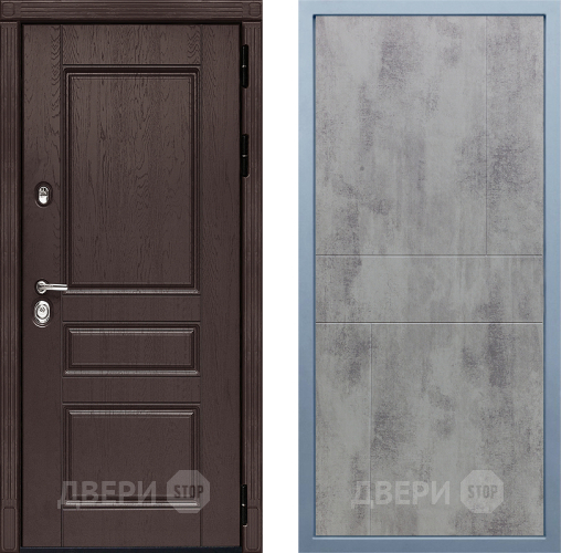 Входная металлическая Дверь Дива МД-90 М-1 Бетон темный в Дзержинском