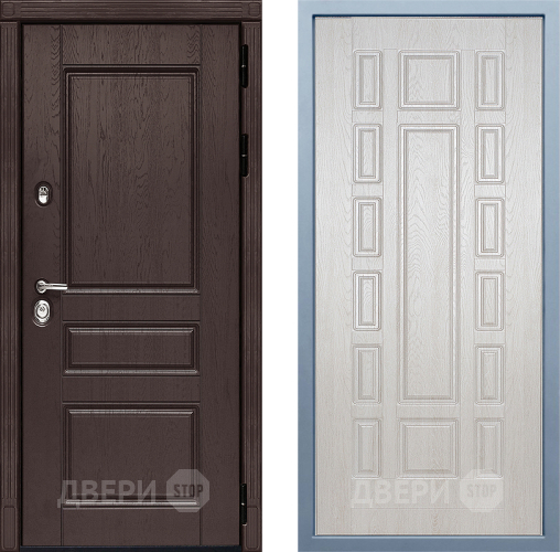 Входная металлическая Дверь Дива МД-90 М-2 Дуб филадельфия крем в Дзержинском