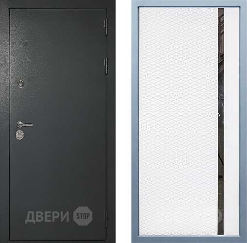 Входная металлическая Дверь Дива МД-40 Титан МХ-47 Белый матовый в Дзержинском