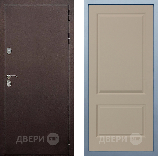 Входная металлическая Дверь Дива МД-40 Медь Д-7 Шампань в Дзержинском