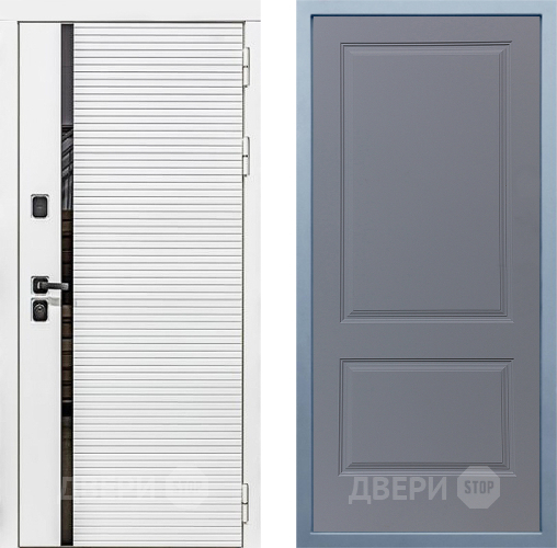 Входная металлическая Дверь Дива МХ-45 Белая STR Д-7 Силк Маус в Дзержинском