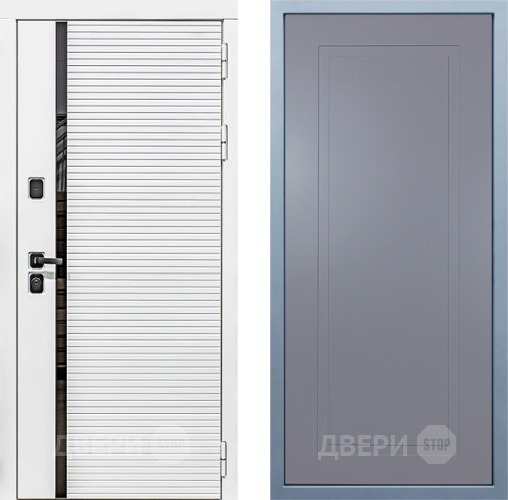 Входная металлическая Дверь Дива МХ-45 Белая STR Н-10 Силк Маус в Дзержинском