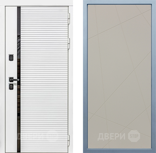 Входная металлическая Дверь Дива МХ-45 Белая STR Д-11 Шампань в Дзержинском