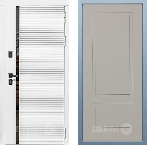 Входная металлическая Дверь Дива МХ-45 Белая STR Н-7 Шампань в Дзержинском