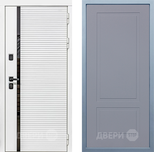 Входная металлическая Дверь Дива МХ-45 Белая STR Н-7 Силк Маус в Дзержинском