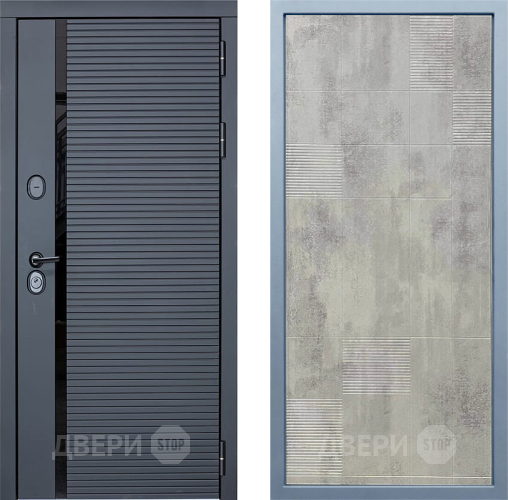 Входная металлическая Дверь Дива МХ-45 STR Д-4 Бетон темный в Дзержинском