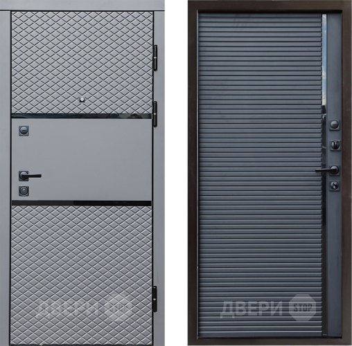 Входная металлическая Дверь Престиж Ромб Porte Черный кварц в Дзержинском