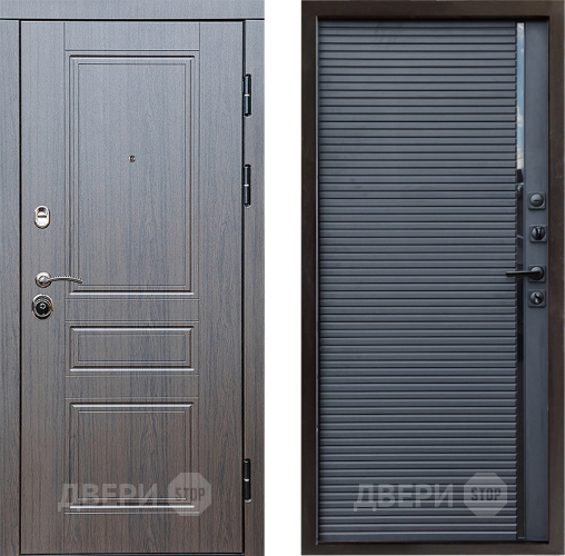 Входная металлическая Дверь Престиж Классика Венге Porte Черный кварц в Дзержинском