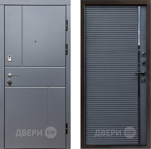 Входная металлическая Дверь Престиж Горизонт Грэй Porte Черный кварц в Дзержинском