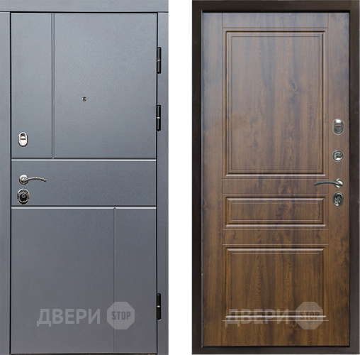 Входная металлическая Дверь Престиж Горизонт Грэй Классика Дуб в Дзержинском