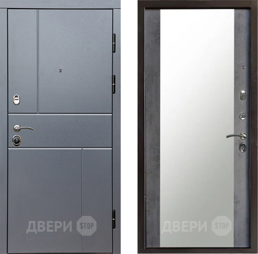 Дверь Престиж Горизонт Грэй Зеркало Бетон темный в Дзержинском