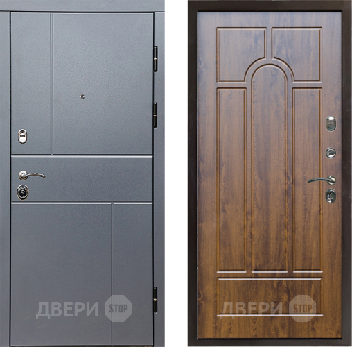 Входная металлическая Дверь Престиж Горизонт Грэй Арка Дуб в Дзержинском