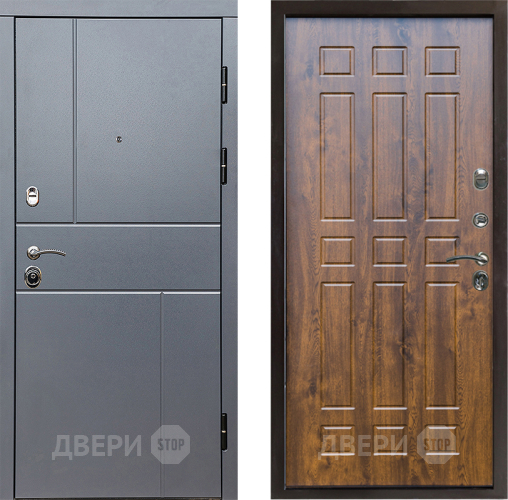 Входная металлическая Дверь Престиж Горизонт Грэй Спарта Дуб в Дзержинском