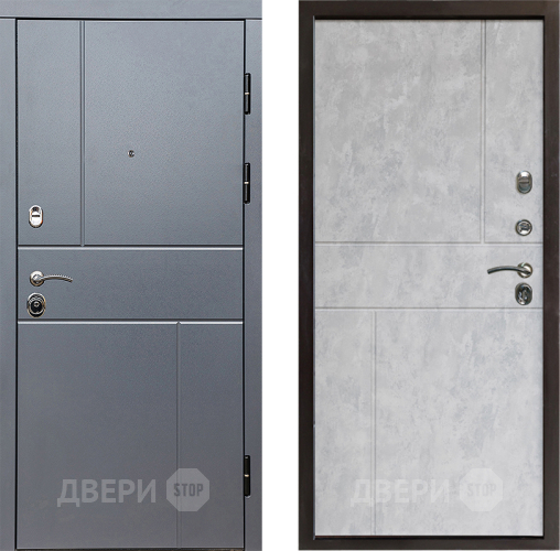 Входная металлическая Дверь Престиж Горизонт Грэй Горизонт Бетон светлый в Дзержинском