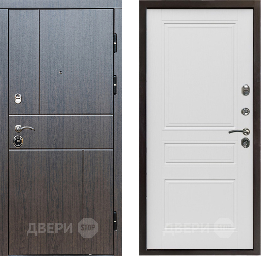 Входная металлическая Дверь Престиж Горизонт Венге Классика Лиственница белая в Дзержинском