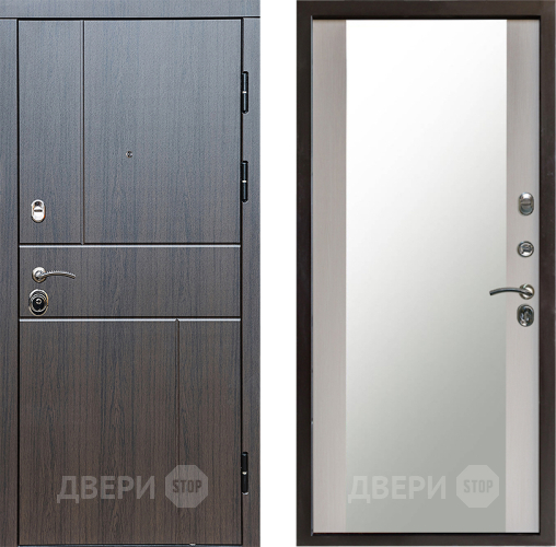 Входная металлическая Дверь Престиж Горизонт Венге Зеркало Лиственница белая в Дзержинском