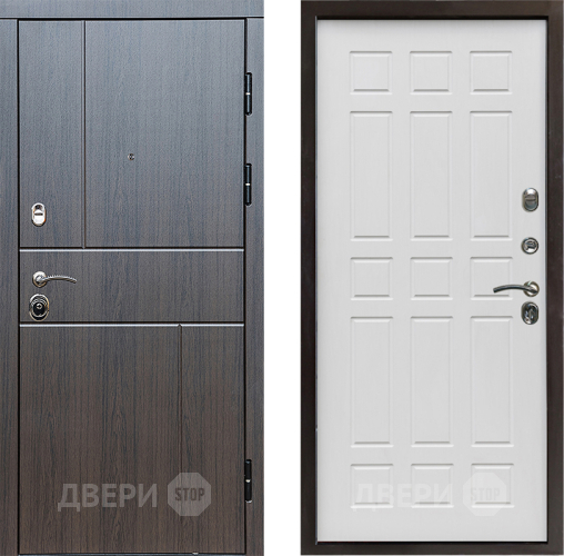 Входная металлическая Дверь Престиж Горизонт Венге Спарта Белое дерево в Дзержинском