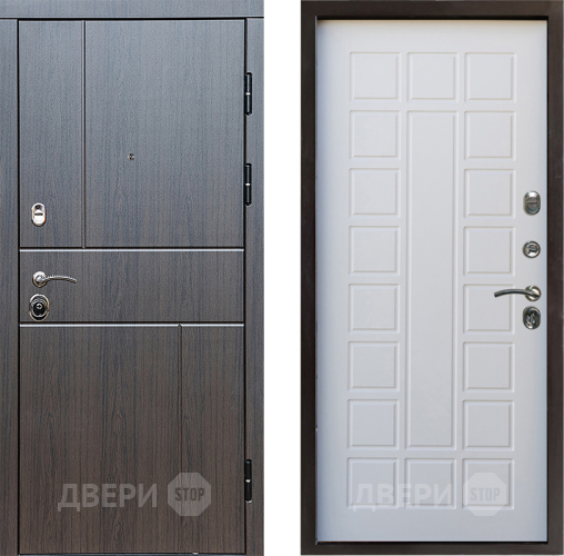 Входная металлическая Дверь Престиж Горизонт Венге Престиж Белое дерево в Дзержинском