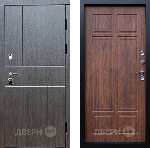 Входная металлическая Дверь Престиж Горизонт Венге Премиум Орех темный в Дзержинском