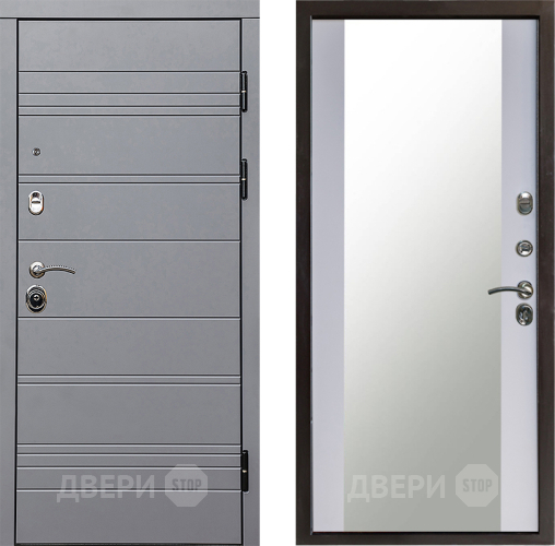 Дверь Престиж Линия Грэй Зеркало Белый софт в Дзержинском
