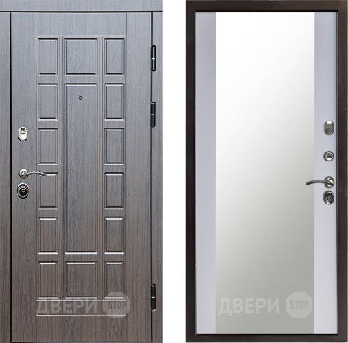 Входная металлическая Дверь Престиж Престиж Зеркало Белый софт в Дзержинском