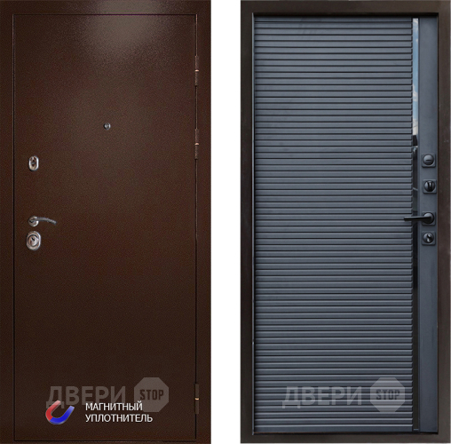 Входная металлическая Дверь Престиж Медь Porte Черный кварц в Дзержинском