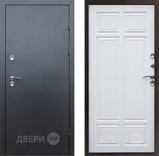 Входная металлическая Дверь Престиж TERMO с терморазрывом Снегирь Серебро Премиум Лиственница белая в Дзержинском
