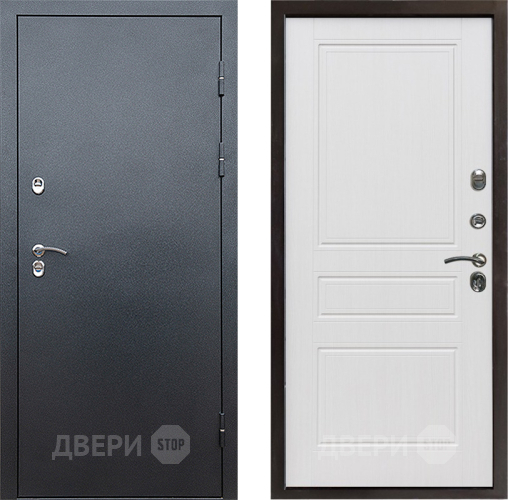Дверь Престиж TERMO с терморазрывом Снегирь Серебро Классика Белое дерево в Дзержинском