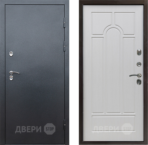 Входная металлическая Дверь Престиж TERMO с терморазрывом Снегирь Серебро Арка Лиственница белая в Дзержинском