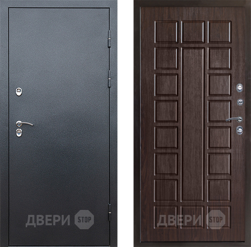 Входная металлическая Дверь Престиж TERMO с терморазрывом Снегирь Серебро Престиж Венге в Дзержинском