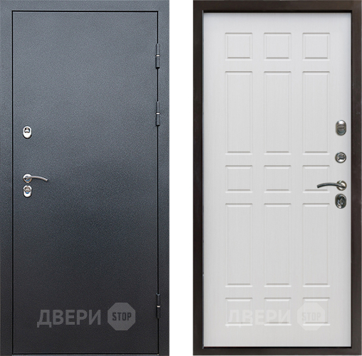 Входная металлическая Дверь Престиж TERMO с терморазрывом Снегирь Серебро Спарта Лиственница белая в Дзержинском