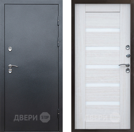 Входная металлическая Дверь Престиж TERMO с терморазрывом Снегирь Серебро Царга Лиственница белая в Дзержинском